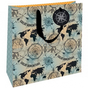 Nekupto Gift Paper Bag 32.5 x 32.5 x 14 cm Compass 1873 L - LIL