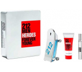 Carolina Herrera 212 Men Heroes Eau de Toilette for Men 90 ml + Eau de Toilette for Men 10 ml + Shower Gel 100 ml, gift set for men