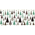 Albi Greeting card in an envelope Trees for cream 9 x 19 cm