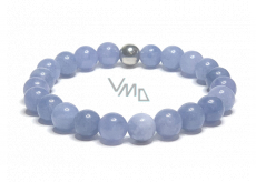 Tourmaline Indicolit blue bracelet elastic natural stone, ball 8 mm / 16-17 cm, guardian of good mood