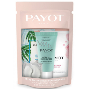 Payot Travel Kit Bubble Mask deep cleansing peeling mask 5 ml + Hydra 24+ Creme Glacée moisturizing face cream 30 ml + Roselift Collagéne hydrogel eye mask 2 pieces + Morning Mask Water Power hydrating textile mask 1 piece, cosmetic set