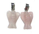 Rosie's Angel guardian pendant natural stone, hand cut 2 - 2,2 cm, stone of love
