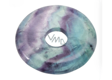 Fluorite Rainbow Donut natural stone 30 mm, stone of geniuses