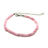 Rose facet bracelet clasp natural stone, ball 4 mm / 21 - 25 cm, love stone