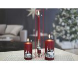 Lima Relief Tree candle burgundy cylinder 22 x 250 mm