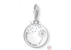 Charm Sterling silver 925 Dandelion - Wishes come true, nature bracelet pendant