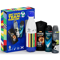 Rexona Euro 2024 Advanced Protection Cobalt Dry antiperspirant spray + Axe Dark Temptation shower gel + Dove Men +Care Invisible Fresh antiperspirant spray 150ml + thermo bottle gift set for men