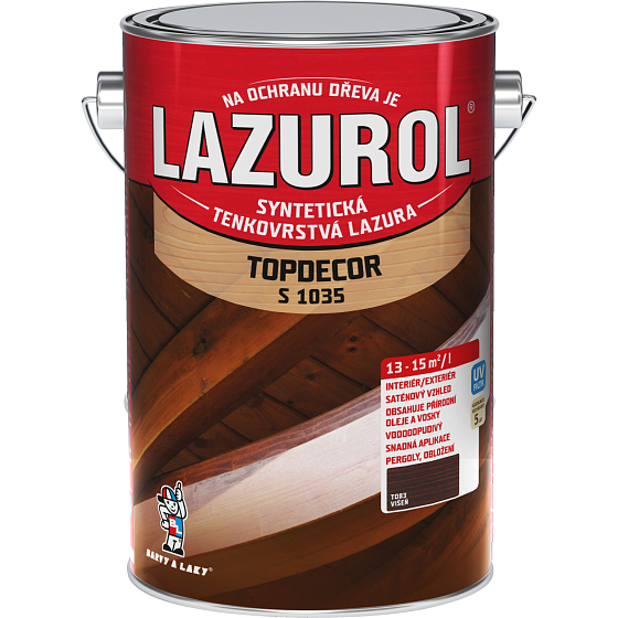 Lazurol Topdecor S1035 thin-layer wood stain T083 cherry, 4.5 l