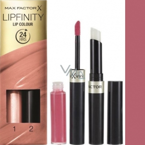 Max Factor Lipfinity Lip Colour Lipstick and Gloss 020 Angelic 2.3 ml and 1.9 g
