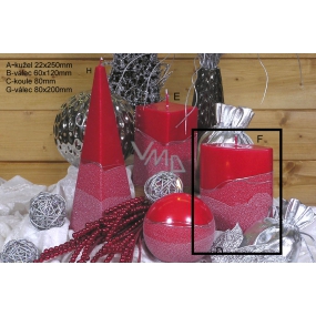 Lima Artic candle red cylinder 80 x 200 mm 1 piece