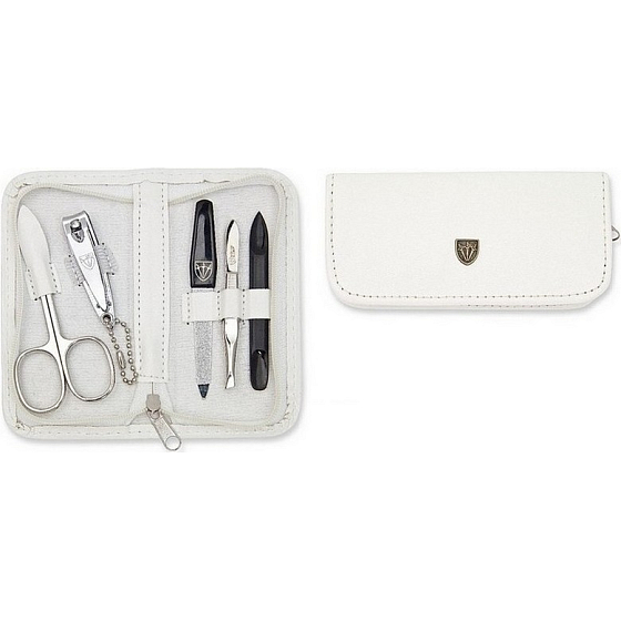 Kellermann 3 Swords Luxury manicure 5 pieces Articial Leather made of high quality artificial leather White 5208 PN