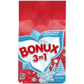 Bonux Ice Fresh 3in1 washing powder 60 doses of 4.5 kg