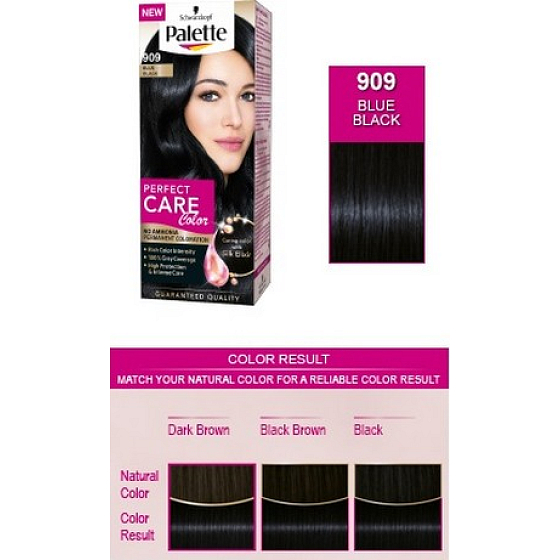 Schwarzkopf Palette Perfect Color Care hair color 909 Blue-black