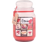 Bohemia Gifts & Cosmetics Love dárková vonná svíčka ve skle doba hoření 105-120 hodin 510 g