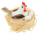 Hen in the nest white 7 cm