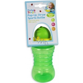 First Steps 12+ bottle with straw for children green 310 ml