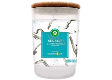 Air Wick Essential Oils Sea Salt & Driftwood - Sea salt and driftwood scented candle glass 185 g
