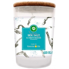 Air Wick Essential Oils Sea Salt & Driftwood - Sea salt and driftwood scented candle glass 185 g