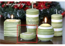 Lima Winter Glitter Green Tea Scented Candle Floating Lens 70 x 30 mm 1 piece