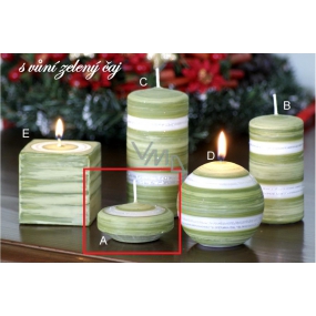 Lima Winter Glitter Green Tea Scented Candle Floating Lens 70 x 30 mm 1 piece