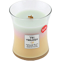 WoodWick Trilogy Summer Sweets - Summer sweets scented candle with wooden wick and glass lid medium 275 g