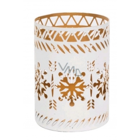 WoodWick White Snowflake candlestick for petite candle, 68 x 95 mm