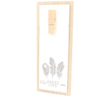 Nekupto Home Decor Wooden Board with Clip White 30 x 12 cm