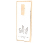 Nekupto Home Decor Wooden board with peg white 30 x 12 cm