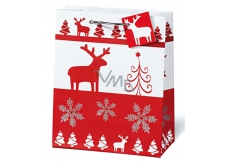 BSB Luxury gift paper bag 23 x 19 x 9 cm Christmas Red & White VDT 334 - A5