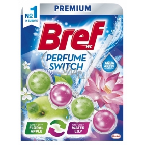 Bref Perfume Switch Floral Apple & Water Lily WC block with apple scent and lily scent change effect 50g