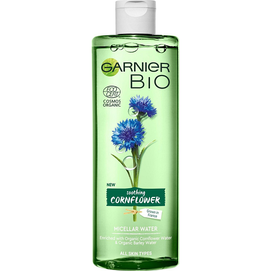 Garnier Bio Soothing Cornflower Organic Water from Cornflower and Barley Micellar Water for All Skin Types 400 ml