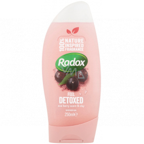 Radox Feel Detoxed revitalizing blend of clay and Acai berry scent invigorating shower gel 250 ml