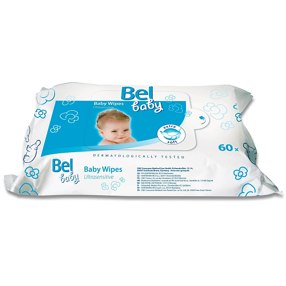 Bel Baby Ultrasensitive Wet Wipes for Kids 60 Pieces