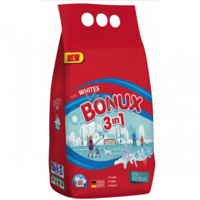 Bonux White Polar Ice Fresh 3 in 1 washing powder for white laundry 60 doses of 4.5 kg
