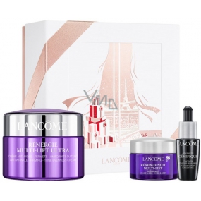 Lancome Rénergie Multi-Lift Ultra firming and lifting day cream against wrinkles 50 ml + night cream 15 ml, Advanced Génifique serum - concentrate for skin rejuvenation 7 ml, cosmetic set