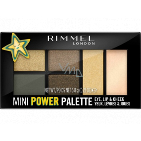 Rimmel London Mini Power Palette eyeshadow, lips and face palette 005 Boss Babe 6.8 g