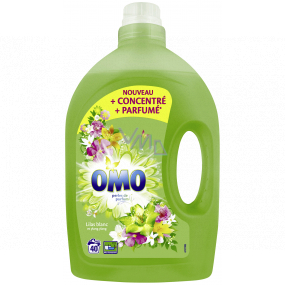 Omo Lilas blanc et ylang ylang universal gel for washing, white and colorfast laundry 40 doses 2 l
