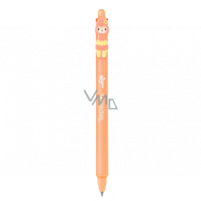 Colorino Rubber pen Lama orange, blue refill 0.5 mm