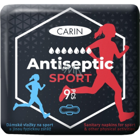 Carin Antiseptic Sport ultra-thin sanitary pads with wings for sports 9 pieces