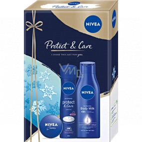Nivea Protect & Care Body Milk body lotion 250 ml + antiperspirant spray 150 ml + cream 30 ml, cosmetic set
