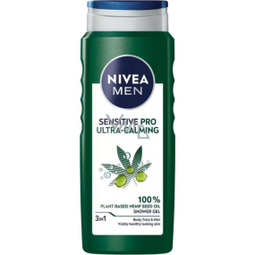 Nivea Men Sensitive Pro Ultra Calming 3in1 shower gel for body, face and hair 500 ml