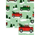 Nekupto Christmas gift wrapping paper 70 x 500 cm Green cars