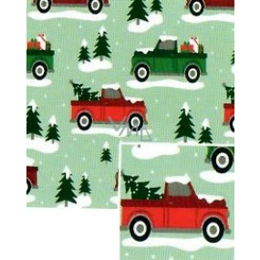 Nekupto Christmas gift wrapping paper 70 x 500 cm Green cars