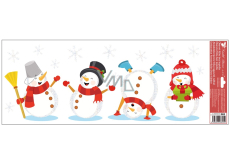 Window film without glue coloured Snowmen with glitter flakes 60 x 22,5 cm