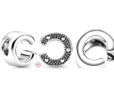 Sterling silver 925 Alphabet letter C, bead for bracelet