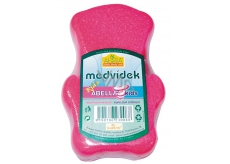 Abella Teddy Bear Kids bath sponge for children different colors 12 cm 1 piece