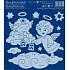 Window foil without glue white angels 23 x 20 cm