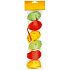Eggs orange, yellow, green, black cracked decor 6 cm, 6 pieces in a bag