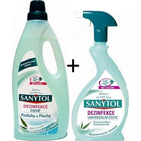 Sanytol Floor disinfectant universal cleaner 1 l + Sanytol disinfectant universal cleaner 500 ml