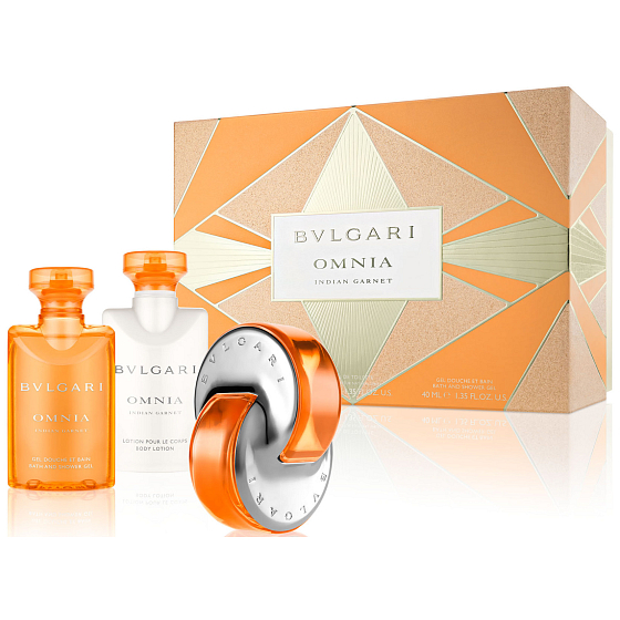 Bvlgari Omnia Indian Garnet eau de toilette 40 ml + body lotion 40 ml + shower gel 40 ml, for women gift set